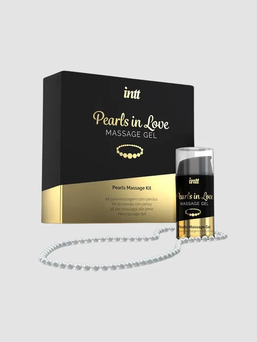 Kit Pearls in Love INTT — collier de perles fellation + gel de massage silicone amazonien 15ml