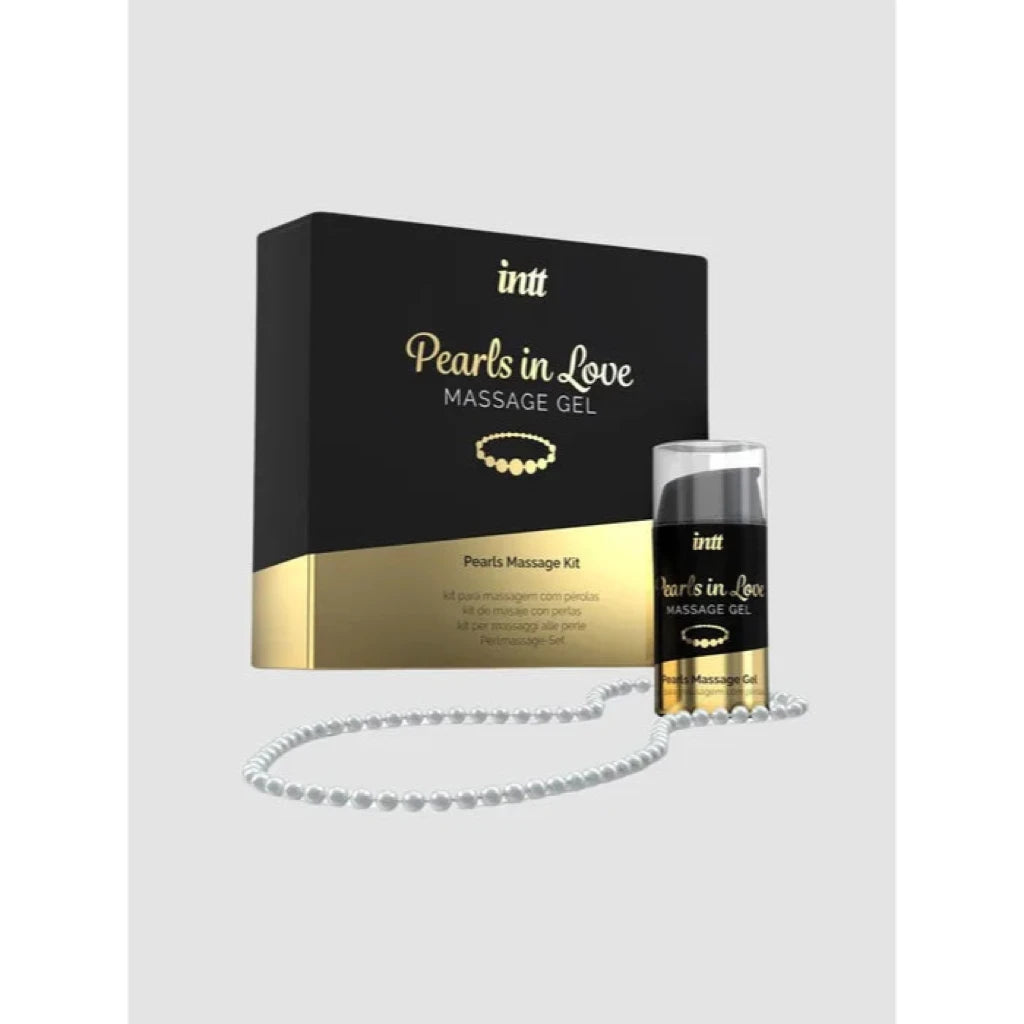 Kit Pearls in Love INTT — collier de perles fellation + gel de massage silicone amazonien 15ml