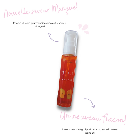 Huile de massage comestible et chauffante à la mangue Secrets de geishaa