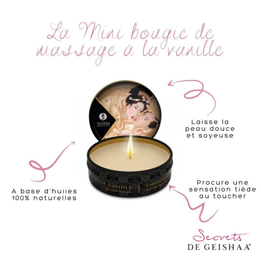 Mini bougie de massage Vegan - Secrets De Geishaa