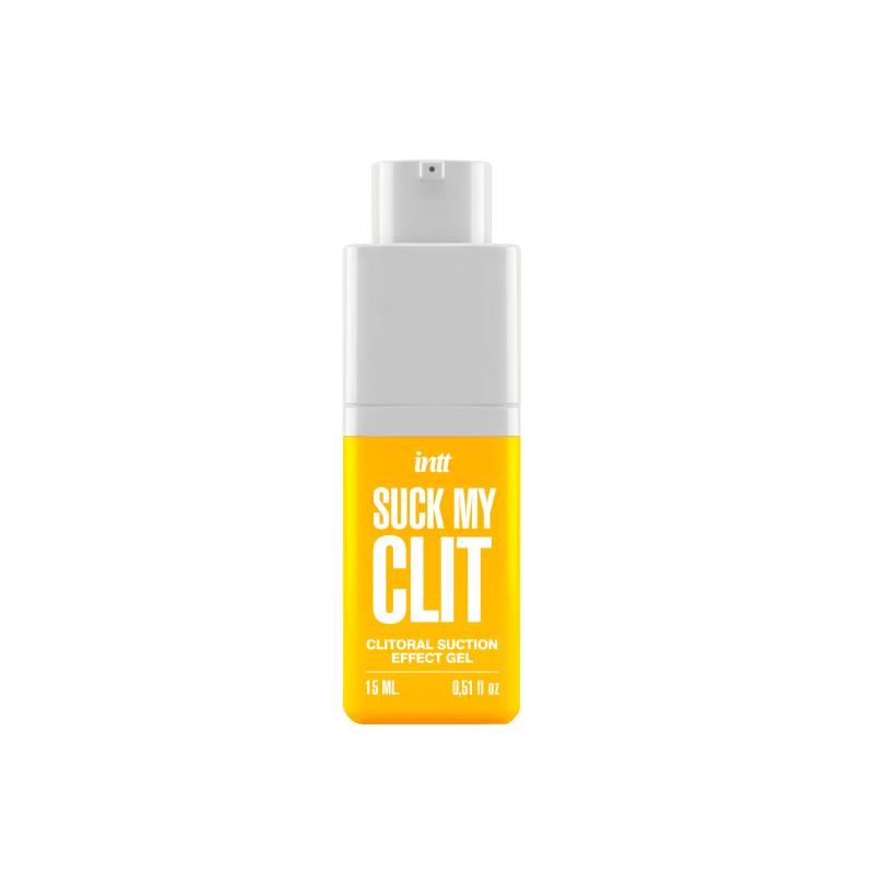 Suck My Clit intt - packaging boite gel clitoridien effet caresse orale aromatise