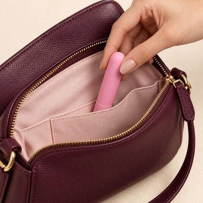 Magic X10 mini vibromasseur bullet rose format lipstick 8,5 cm - Secrets de Geishaa