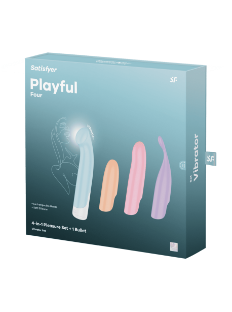 Coffret Satisfyer Playful Four - Vue principale 4 vibromasseurs Secrets de Geishaa