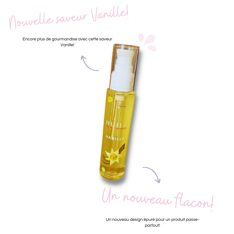 Huile de massage comestible et chauffante à la vanille Secrets de geishaa
