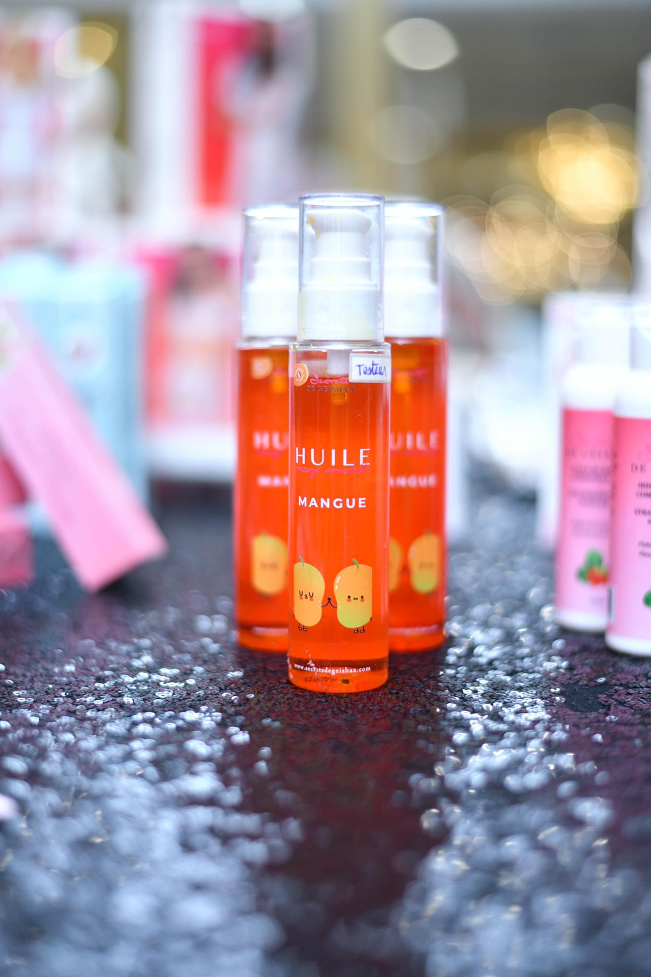 Huile de massage comestible et chauffante  Secrets de geishaa