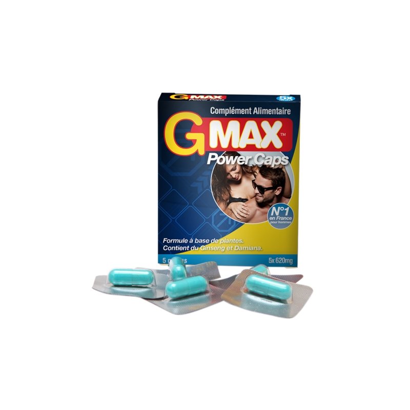 Gmax Power Caps Homme - 5 gélules - Secrets De Geishaa