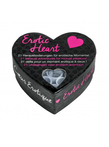 Mini coeur avec 21 défis coquins.