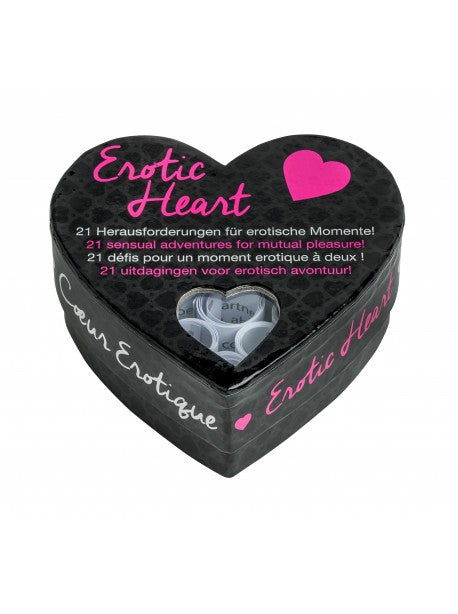 Mini coeur avec 21 défis coquins.