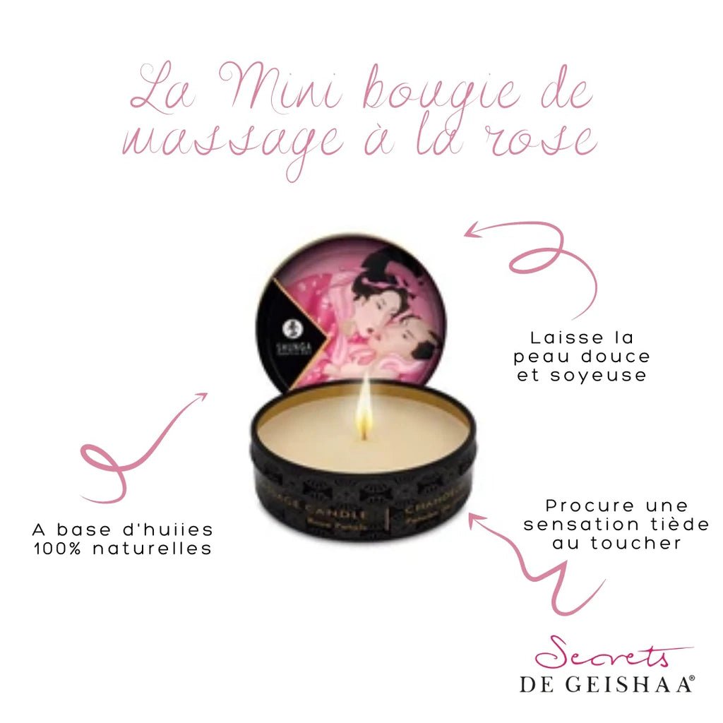Mini bougie de massage Vegan - Secrets De Geishaa