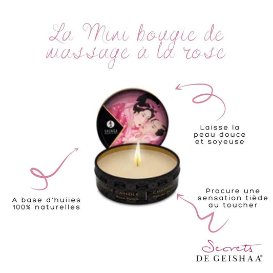 Mini bougie de massage Vegan - Secrets De Geishaa